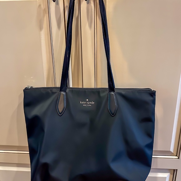 Kate Spade Nylon Tote, Silver Hardware - Black - Lightly Worn - Picture 7 of 7